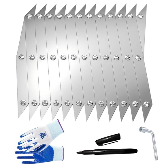 12 Point Center Finder Pro Precision Measuring Tool for Woodworking, Welding & DIY Projects (Silver 12 Point)