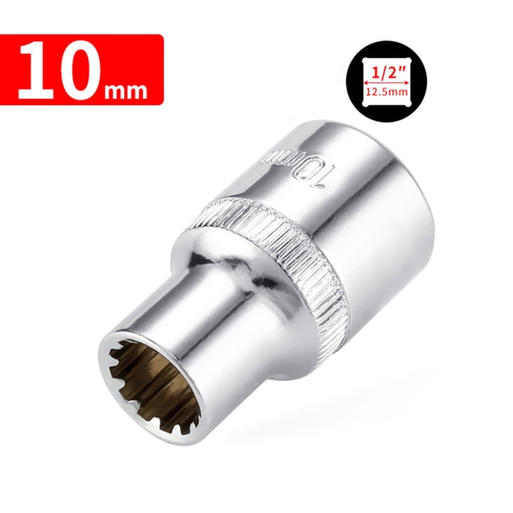 12 Point Mirror Short Socket Head 1/2inch Drive Torx Bit Ratchet Wrench
