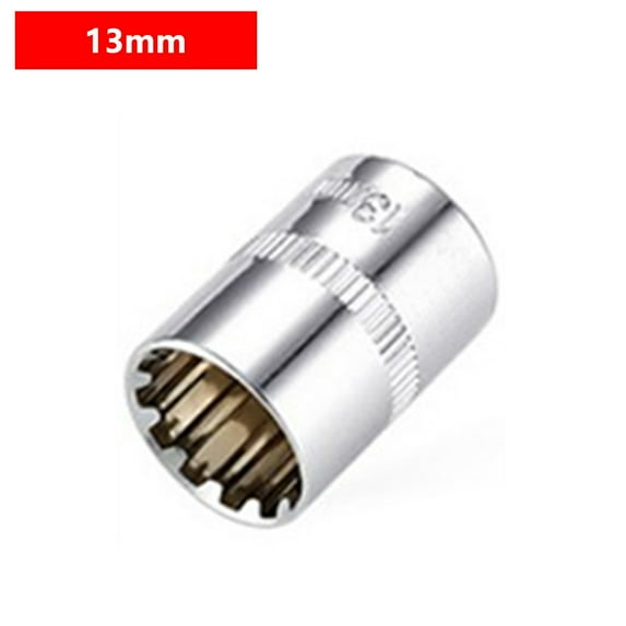 12 Point Mirror Short Socket Head 1/4 Drive Torx Bit Ratchet Wrench Adapter