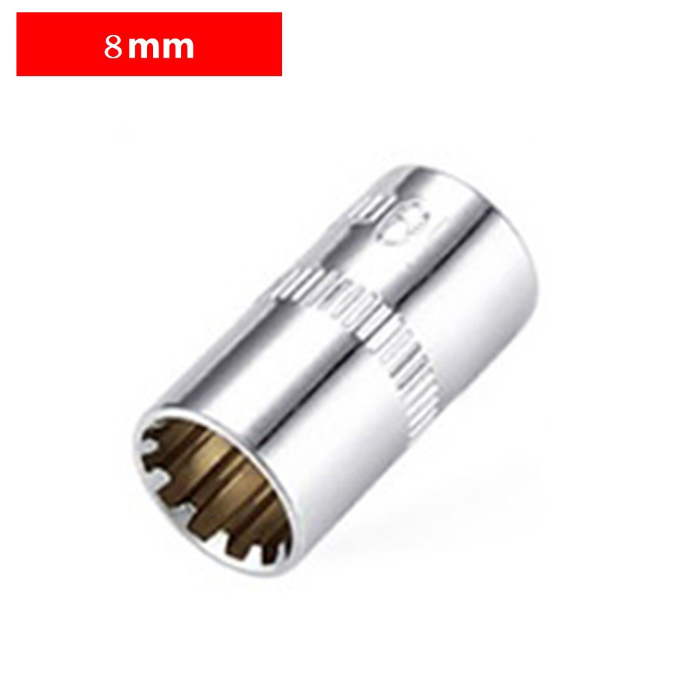 12 Point Mirror Short Socket Head 1/4 Drive Torx Bit Ratchet Wrench