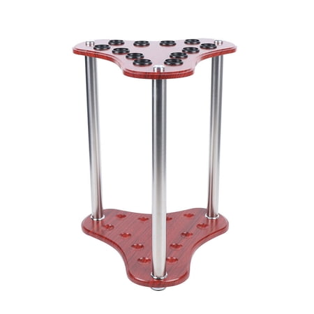 12 Pool Cue Rack Storage Holder Wood Billiard Rack 12.99"