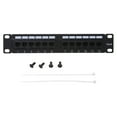 thumbnail image 1 of 12 Port CAT6 Patch Panel RJ45 Networking Wall Mount Rack Frame, 1 of 10