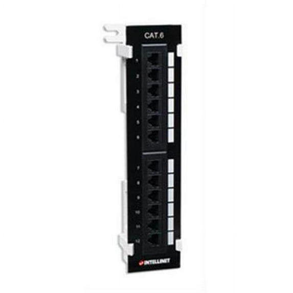 12 Port CAT6 Vertical Wallmount Patch Panel with 89D Bracket