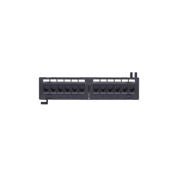 12 Port Cat 6 Wall Mount Patch Panel - 1U