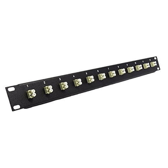 12 Port LC Fiber Patch Panel Multimode (Loaded 1u) 19"