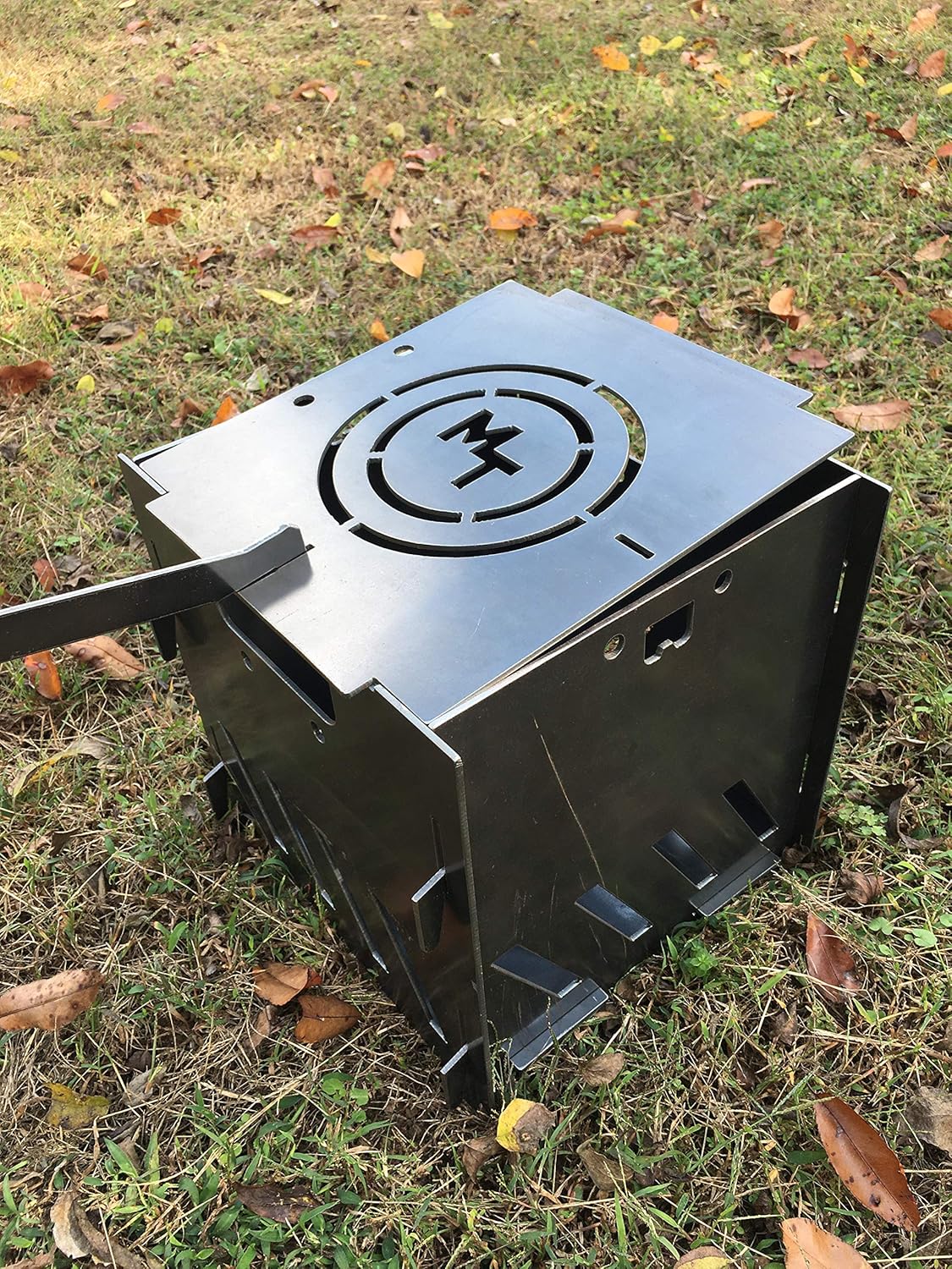 Camp Fire Box Instrument 12” Portable Burn Cage Box Campfire Stove Fire Pit Camping RV - Walmart.com