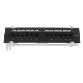 12 Ports Patch Panel for Cat 6 Wall Mount and Rack Mount Space Saviing