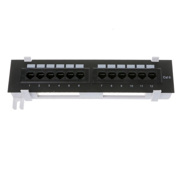 12 Ports Patch Panel for Cat 6 Wall Mount and Rack Mount Space Saviing