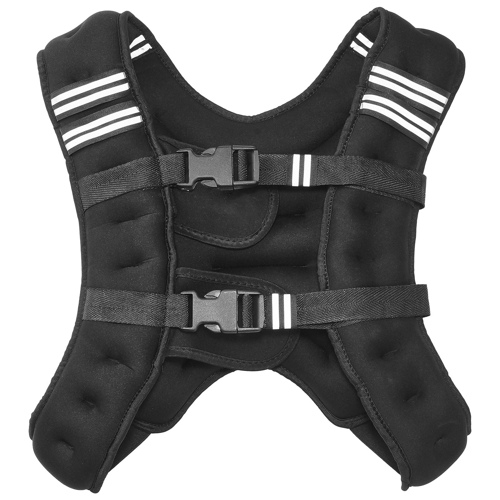 12-Pound adjustable weight-bearing vest with reflective stripes for men's and women's running and strength training
