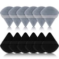 thumbnail image 1 of 12 Powder Puff Face Triangle Makeup Puff for Loose Powder Soft Body Cosmetic Foundation Sponge Mineral Powder Wet Dry Makeup Tool beauty cotton pack triangular application (GRAY AND BLACK), 1 of 5
