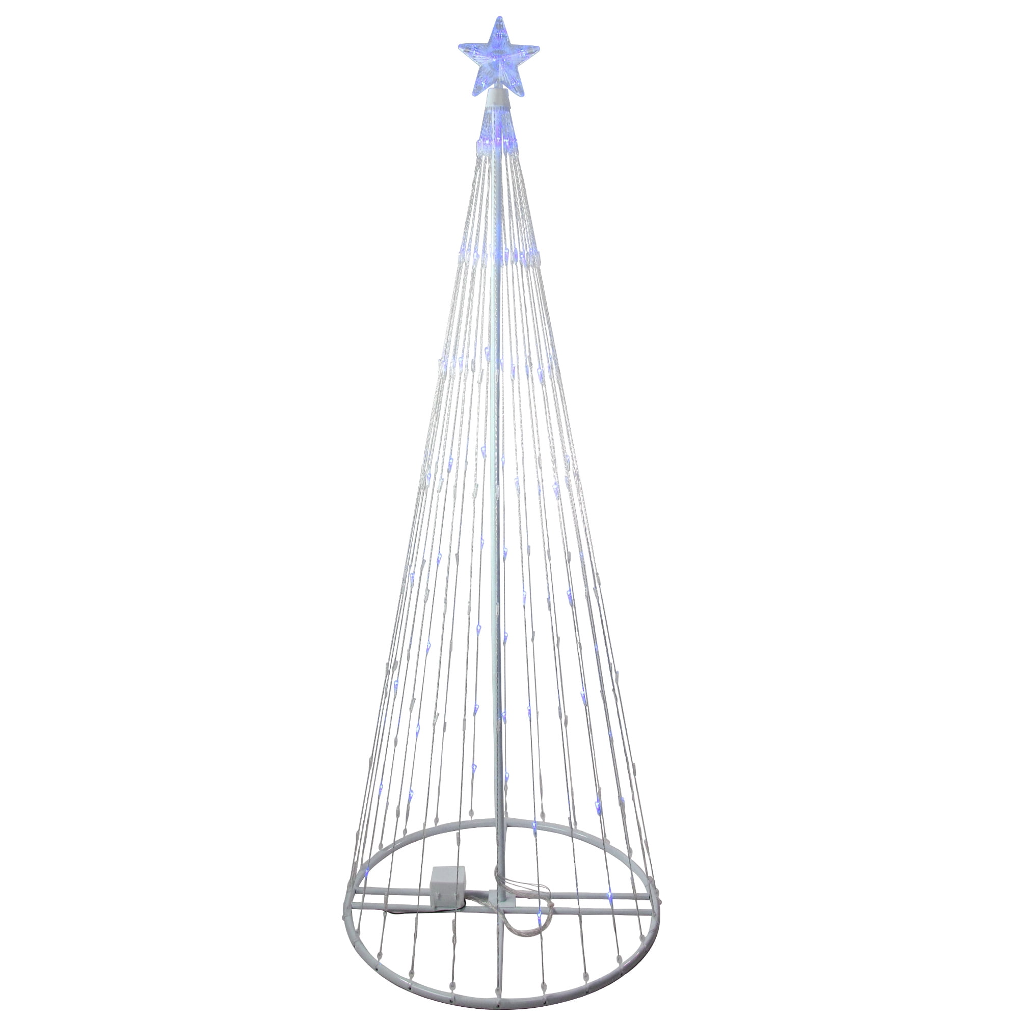 12' Pre-Lit Blue LED Show Cone Christmas Tree Outdoor Decor