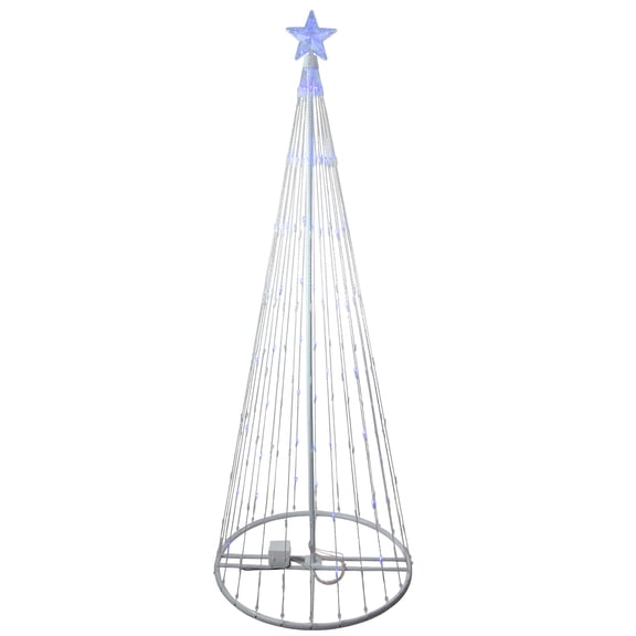 12' Pre-Lit Blue LED Show Cone Christmas Tree Outdoor Decor