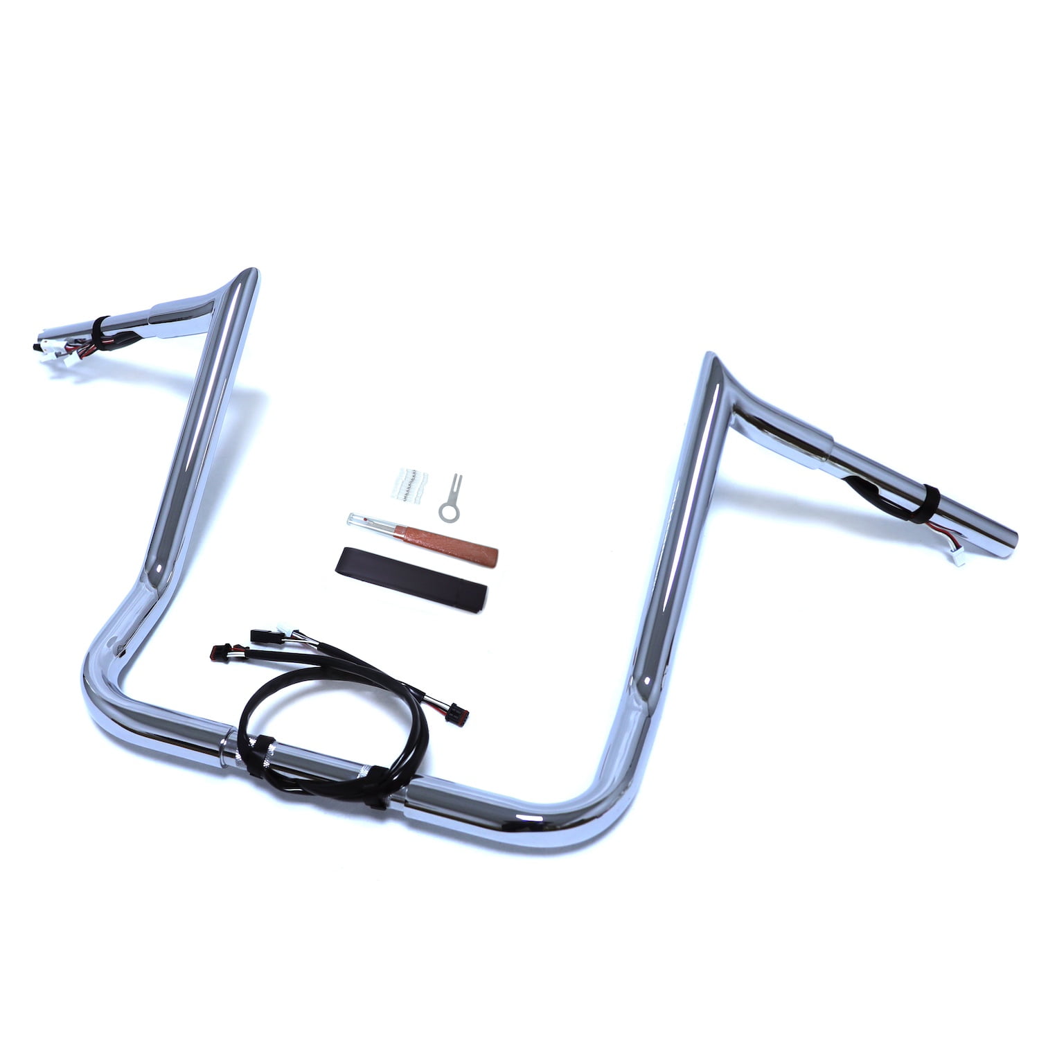Prewired 14 Inch 1996-2006 Street Glide Handlebar Meathook Ape Hangers For Harley 1996 2006 Electra Glide Street Glide 1 25 Fat Bagger Bar Chrome