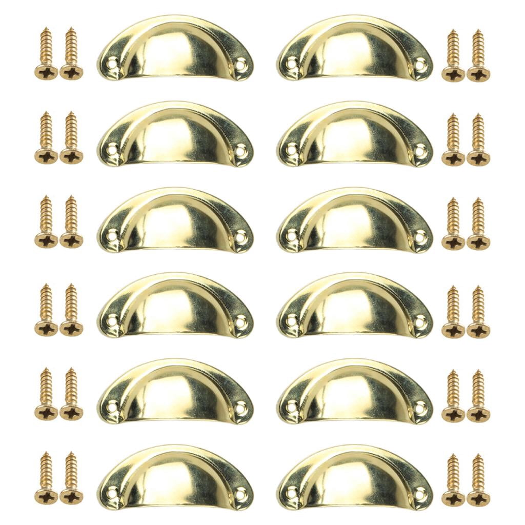 12 Pulls Cup Pull Handles Knobs Shell Ear-Like Handle Knobs for Cabinet ...