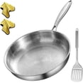 thumbnail image 1 of 12" Pure Titanium Frying Pan, Hammered Lightweight Cookware, Oven & Induction Compatible, 1 of 7