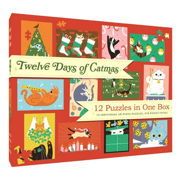 12 Puzzles in One Box: Twelve Days of Catmas (Other)