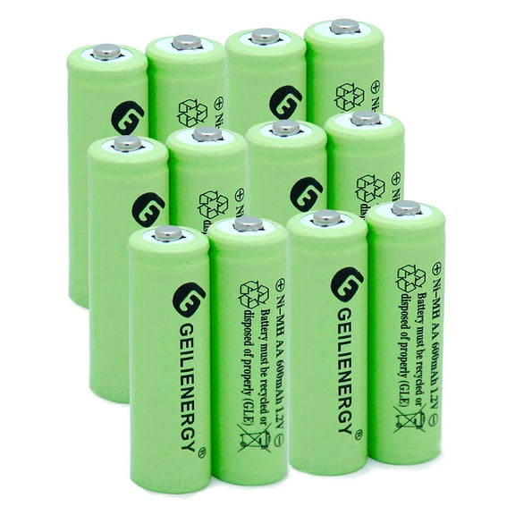 12 QBLPOWER AA NiMH Rechargeable Batteries for Solar/Garden Lights