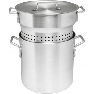 Chard ASP30, Aluminum Perforated Safety Hanger, 30 Quart Stock Pot and  Strainer Basket, 1, Stainless Steel