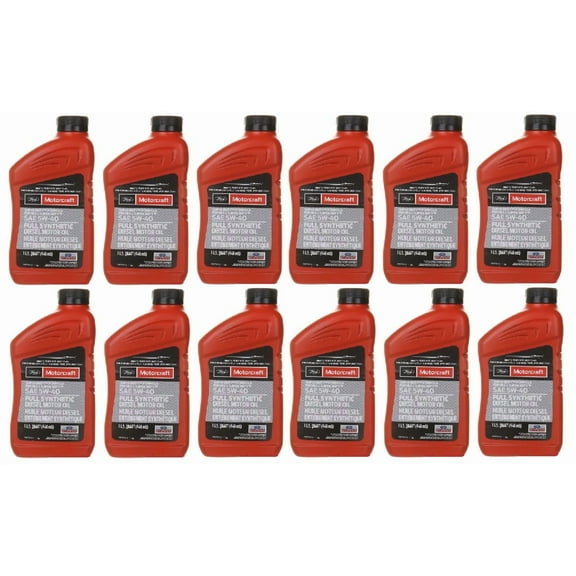 12 Qt. Diesel Engine Motor Oil Ford MOTORCRAFT SAE 5W-40 Super Duty Power Stroke MPN #XO-5W40-QSD