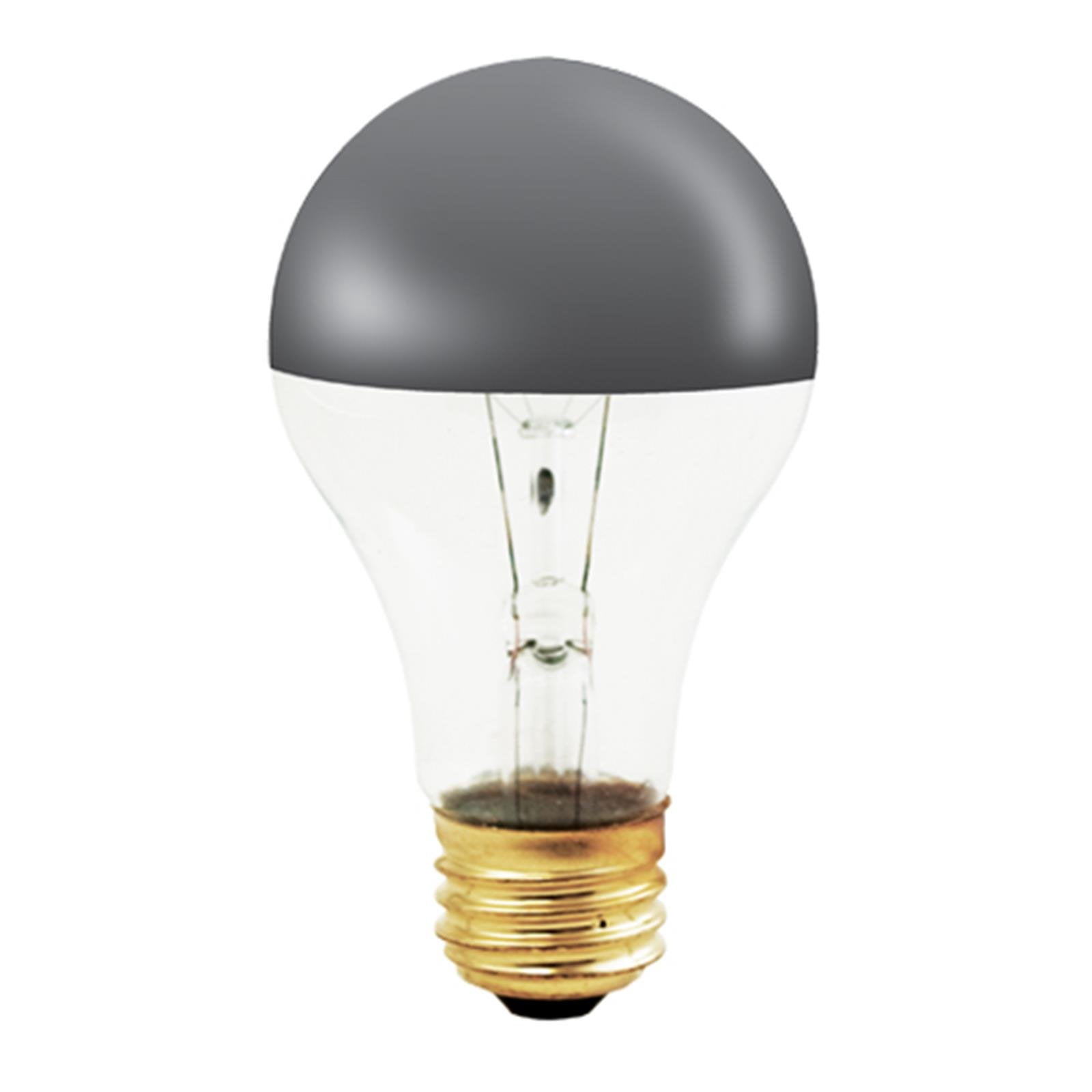 12 Qty. Bulbrite 60A19HM 60-Watt Incandescent Half Chrome A19, Medium Base Bulb