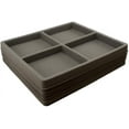 thumbnail image 1 of 12 Qty Ivory-Tusk White 4 Slot Flocked Storage Tray Inserts - For Merchandise Jewelry & Organization - N'icePackaging, 1 of 10