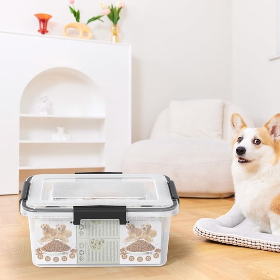 12 Quart Clear Plastic Storage Box with Gasket Seal Lid, Set of 6 Stackable Plastic Storage Bins