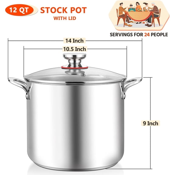 12-Quart Stock Pot