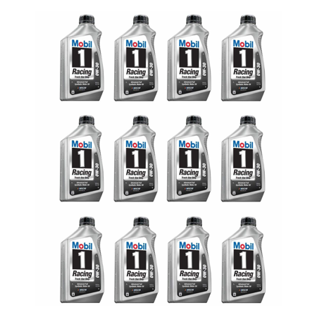 12 Quarts Engine Motor Oil Mobil 1 Racing Advanced Full Synthetic SAE 0W-30 MPN #102622