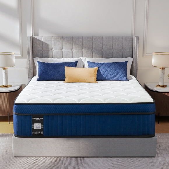 Queen Rose Queen Mattress 12" Hybrid Cooling Gel Memory Foam Mattress with Individually Wrapped Pocket Coils, Medium Firm Support, Pressure Relief, Mattress in a Box