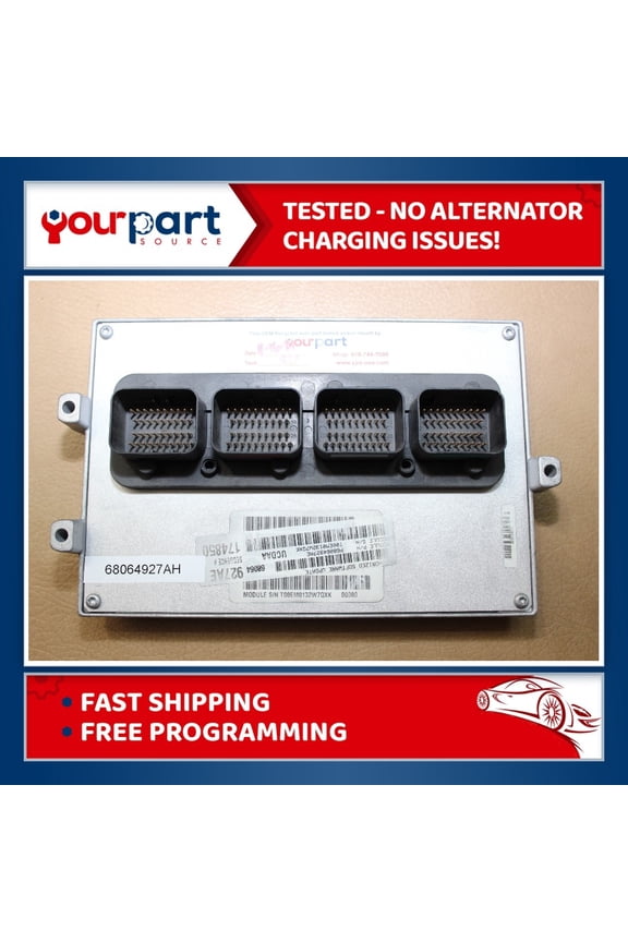 12 RAM 1500 4X2 5.7L AT ECU ECM PCM ENGINE CONTROL COMPUTER 68064927AH PROBADA PCM