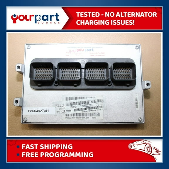 12 RAM 1500 4X2 5.7L AT ECU ECM PCM ENGINE CONTROL COMPUTER 68064927AH PROBADA PCM