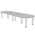 thumbnail image 1 of 12' Racetrack Conference Table with Power And Data Units And Post Legs, 1 of 7