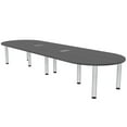 thumbnail image 1 of 12' Racetrack Conference Table with Power And Data Units And Post Legs, 1 of 7