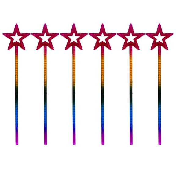 12" Rainbow Star Wand (Dozen)