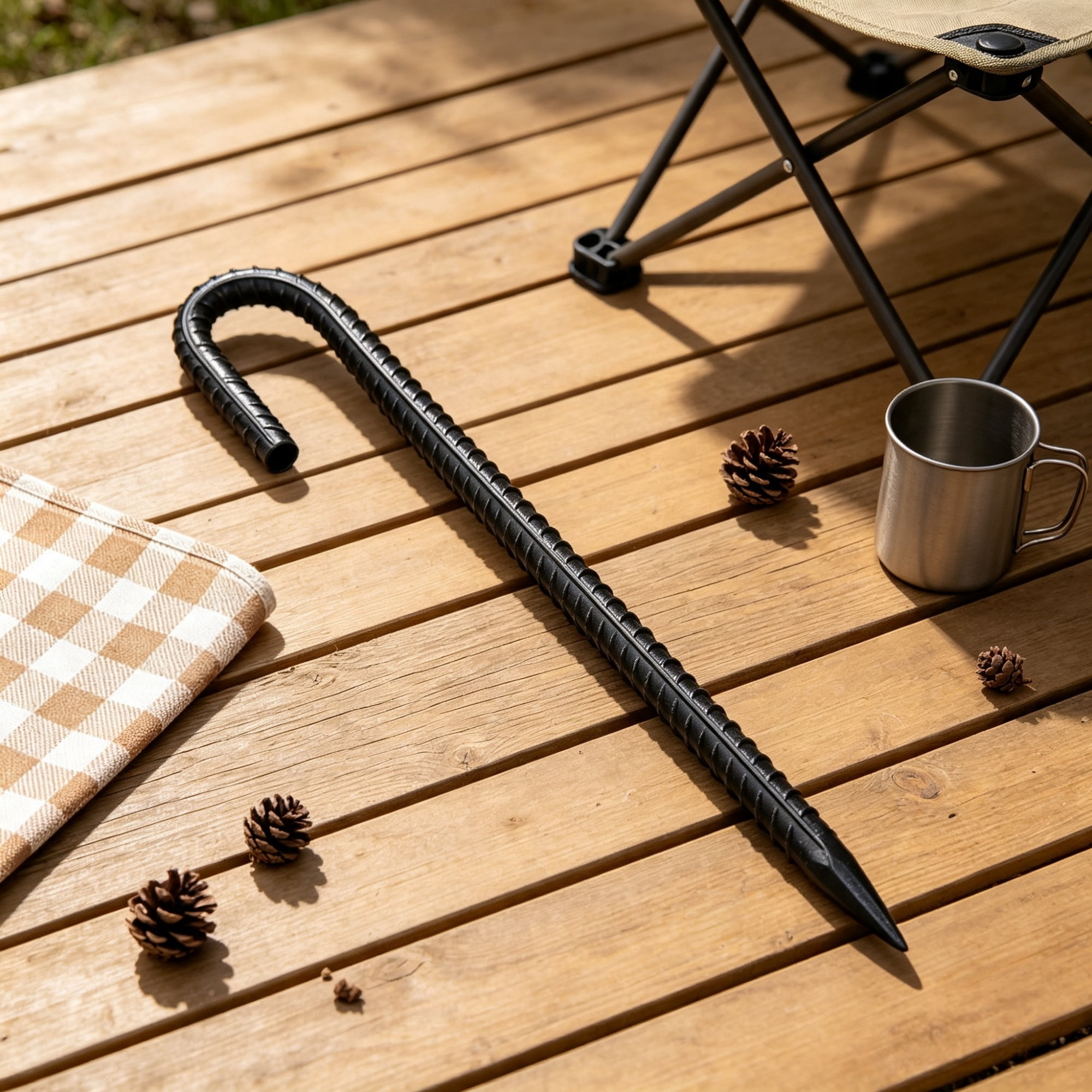 12" Rebar Stakes, 16 Pack Heavy-Duty Galvanized Steel J-Hook Ground Anchors for Fencing, Gardening & Tents