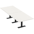 thumbnail image 1 of 12' Rectangular Modular Conference Table Metal T-Bases Power And Data, 1 of 5