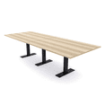 thumbnail image 1 of 12' Rectangular Modular Conference Table Metal T-Bases Power And Data, 1 of 5