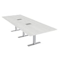 thumbnail image 1 of 12' Rectangular Modular Conference Table Metal T-Bases Power And Data, 1 of 7