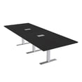 thumbnail image 1 of 12' Rectangular Modular Conference Table Metal T-Bases Power And Data, 1 of 7