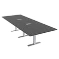 thumbnail image 1 of 12' Rectangular Modular Conference Table Metal T-Bases Power And Data, 1 of 7