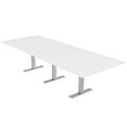 thumbnail image 1 of 12' Rectangular Modular Conference Table Metal T-Bases Power And Data, 1 of 5