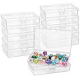 thumbnail image 1 of 12 Pcs Plastic Storage Boxes, Small Clear Bead Storage Containers with Hinged Lids, Rectangular Craft Organizer Cases for Beads, Jewelry, Coins, Accessories, Parts, 5.3 x 3.1 x 1.2", 1 of 6