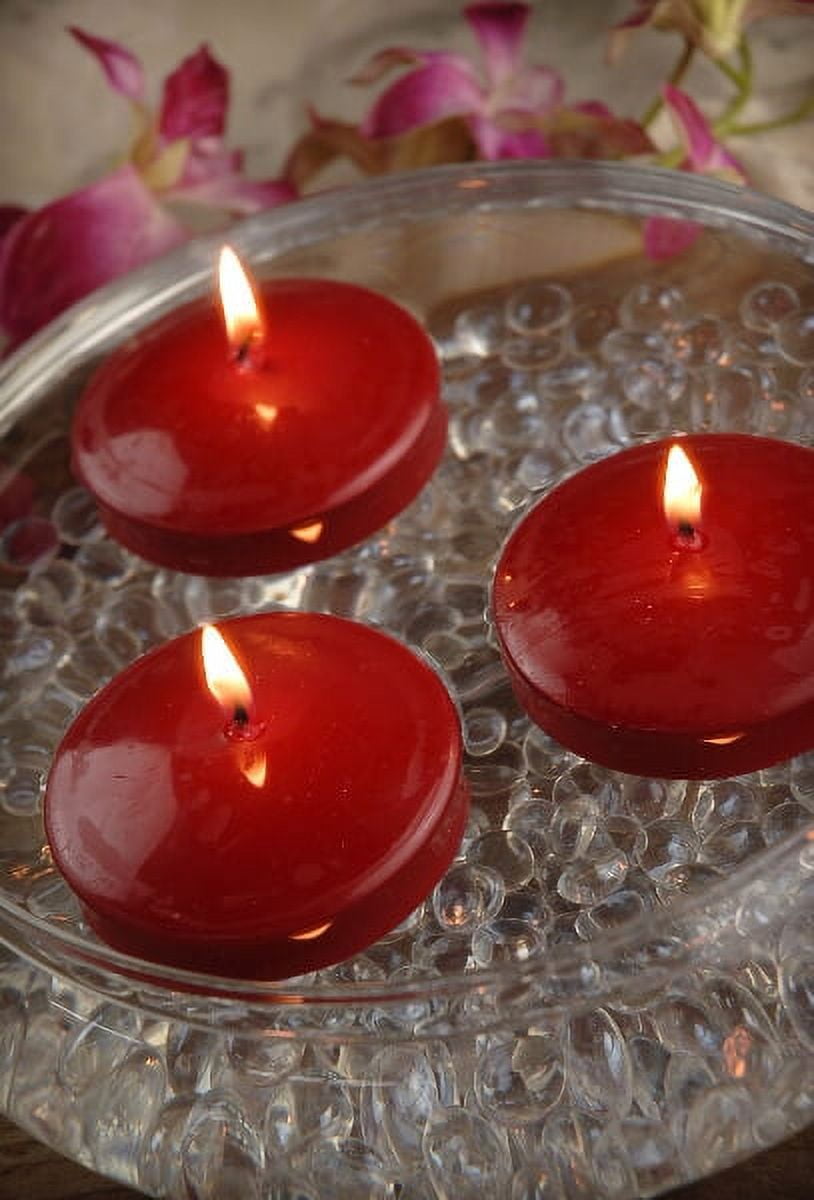 12 Red 3 inch Floating Candles