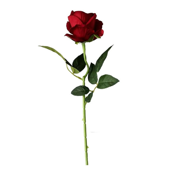 12 Red Silk Artificial Roses With Stems, Realistic Touch Bouquet - Silk Material, Lifelike Texture, Stems For Floral Arrangements - Home Decor, Wedding, Party, Garden, Floral