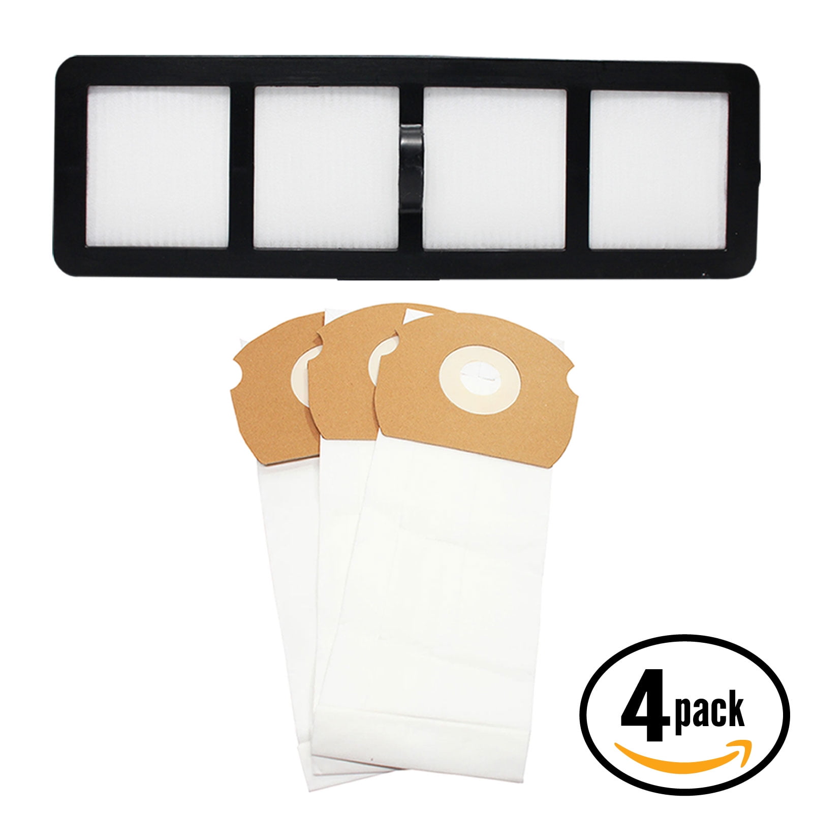 12 Replacement Eureka AirSpeed ASM1156 Vacuum Bags & 4 HEPA Filter Compatible Eureka AS Vacuum
