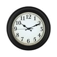 thumbnail image 1 of 12" Retro Wall Clock, Silent Non Ticking Battery Operated Movement, Black, 1 of 5