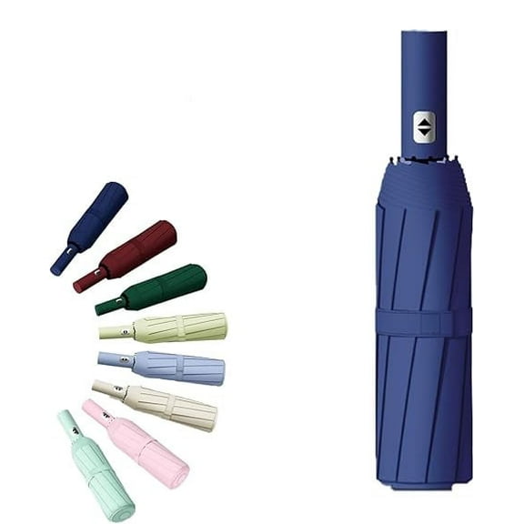 12-Rib Large Foldable Windproof Umbrella, UPF 50  UV Protection Automatic Open/Close Travel Umbrella,Rain & Sun Protection, Compact Portable for Men & Women