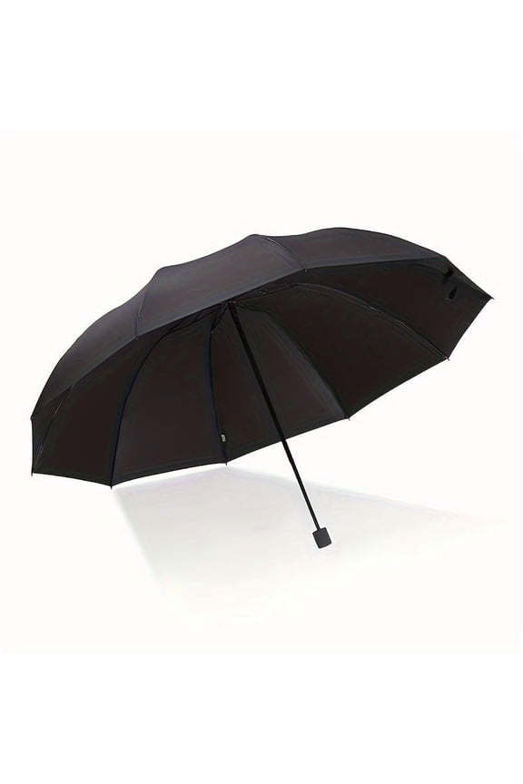 12 Rib Windproof Waterproof Folding Umbrella, UPF50+ Reinforced Steel Frame, Sun Rain Protection for Business Travel Students