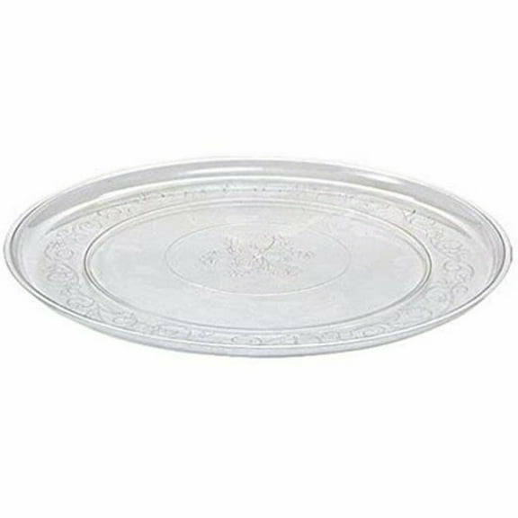12'' Ridged Clear Round Tray For Events and Casual Use (1 Piece)