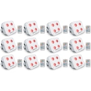 Rockville 12-Pack MINI RF4 V2 White DJ Wash Lights, RF Remote, APP, Wireless DMX